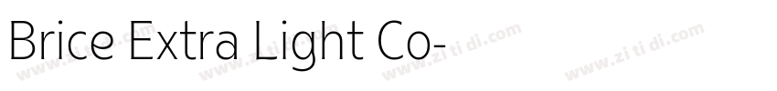 Brice Extra Light Co字体转换
